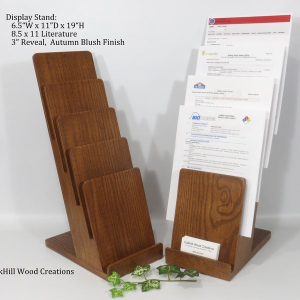 Brochure Display, Wooden Display Stand, Display Stand 5 Tier, Convention Display, Exhibition Display, Trade Show Booth