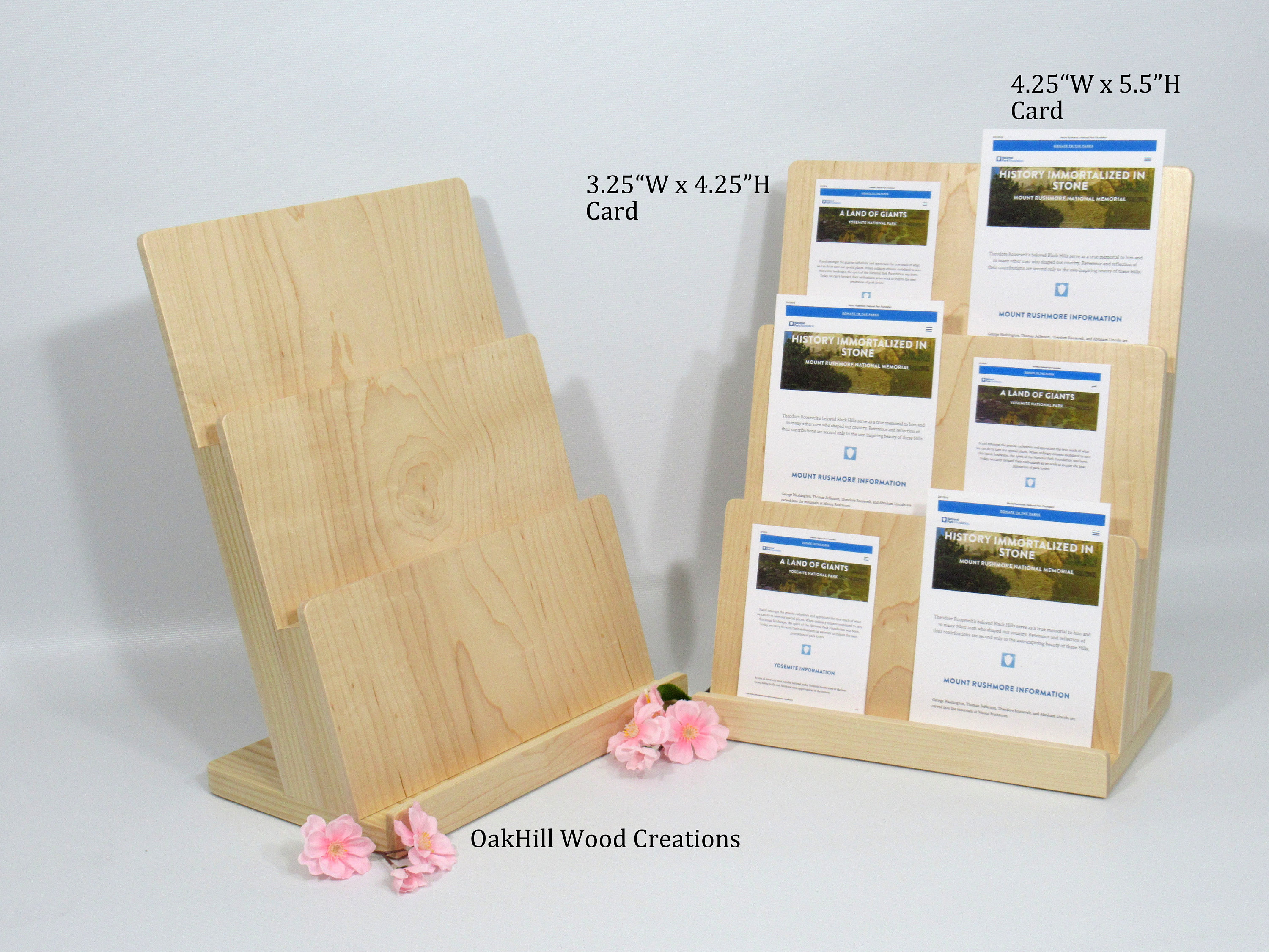 Greeting Card Stand Display Stand 3 Tier Wooden Card Etsy