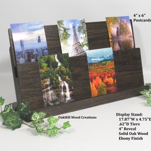 Card Display Stand, Art Gallery Print Holder, Exhibition Display, Postcard, Greeting Card Stand, Countertop Stand MADE TO ORDER Item immagine 1