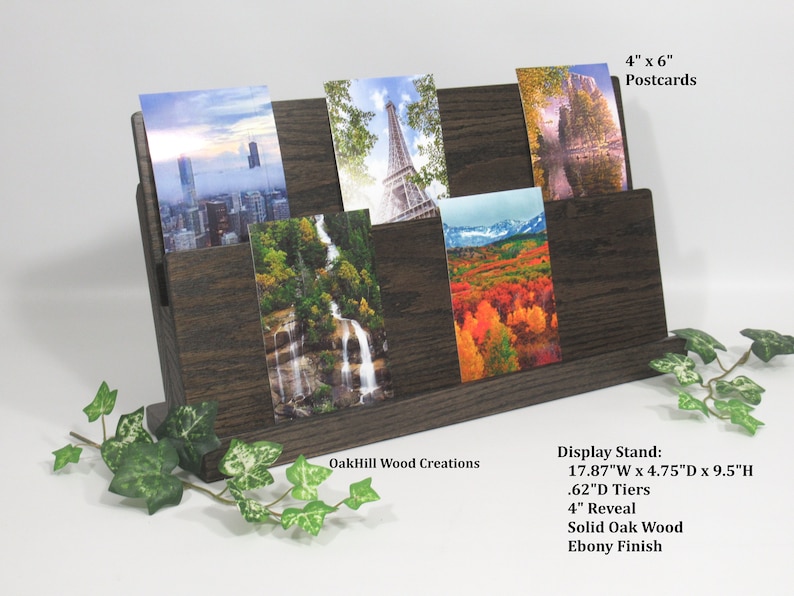 Card Display Stand, Art Gallery Print Holder, Exhibition Display, Postcard, Greeting Card Stand, Countertop Stand MADE TO ORDER Item immagine 1