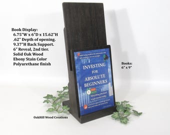 2-Tier Oak Book Display – Made to Order- Ideal for Author Signings, Readings & Book Shows