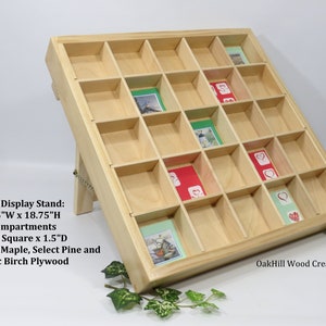 Sticker Display Stand, Collectible Display, Tabletop Display, Craft Show Display Stand, Solid Wood Display Stand - MADE to ORDER Item