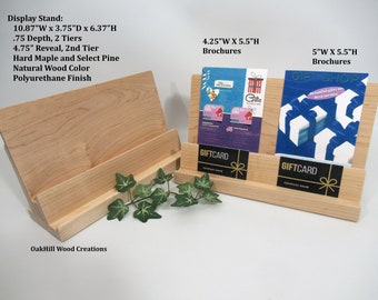 Gift Card and Brochure Display Stand, POS Stand, Retail Display, Trade Show Displays, Countertop Stand, Conference Event, Brochure Holder