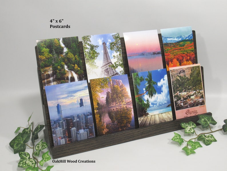 Card Display Stand, Art Gallery Print Holder, Exhibition Display, Postcard, Greeting Card Stand, Countertop Stand MADE TO ORDER Item immagine 10