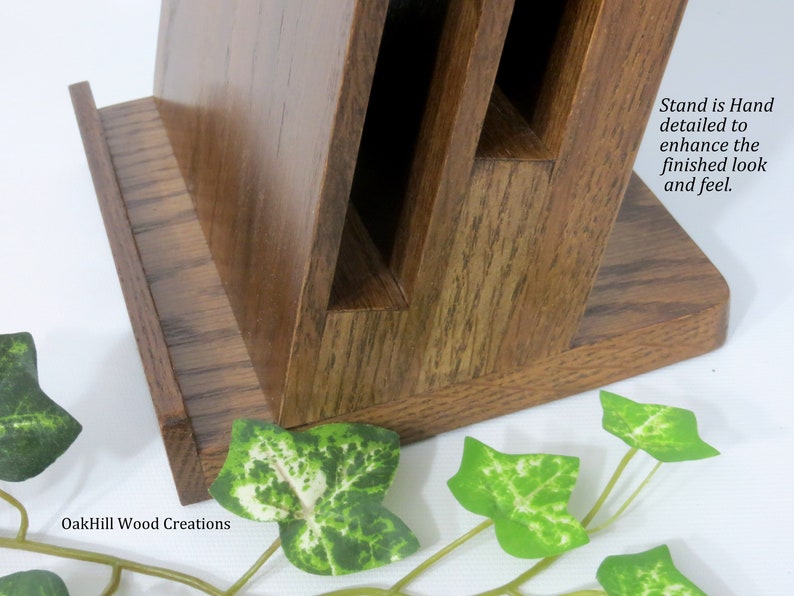 Solid Oak 3-tier Brochure Holder | Wooden Countertop Literature Display ...