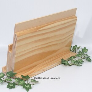 Card Display Wooden, Display Stand 2 Tier, Greeting Card Stand, Countertop Stand, Craft Fair Display, Bookshelf Display, POS Stand image 7