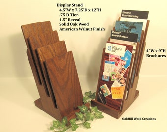 Brochure Holder, Countertop Stand, Display Stand, Wooden Display, Reception Display, Trade Show Display, Conference Events