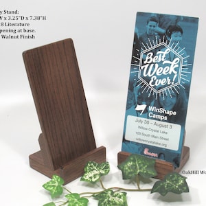 Brochure Holder, Display Stand, Countertop Display, Wooden Display Stand, Pamphlets, POS Stand