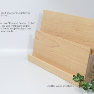 Card Display Wooden, Display Stand 2 Tier, Greeting Card Stand, Countertop Stand, Craft Fair Display, Bookshelf Display, POS Stand image 3