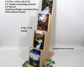 Card Display Wooden, Gallery Exhibit, Greeting Card Stand, Countertop Stand, Post Card Display, Art Card Holder - MADE to ORDER Item