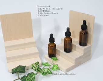 Bottle Display, Product Display Stand, Essential Oil Display, Display Stand 3 Tier, Craft Booth Stand, Countertop Display, POS Stand