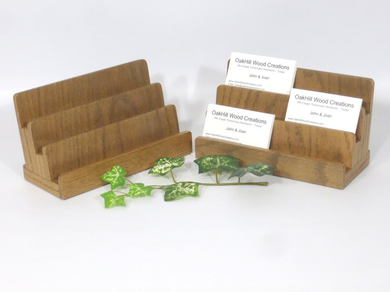 Multiple Card Holder Wooden Card Display Reception Desk Etsy