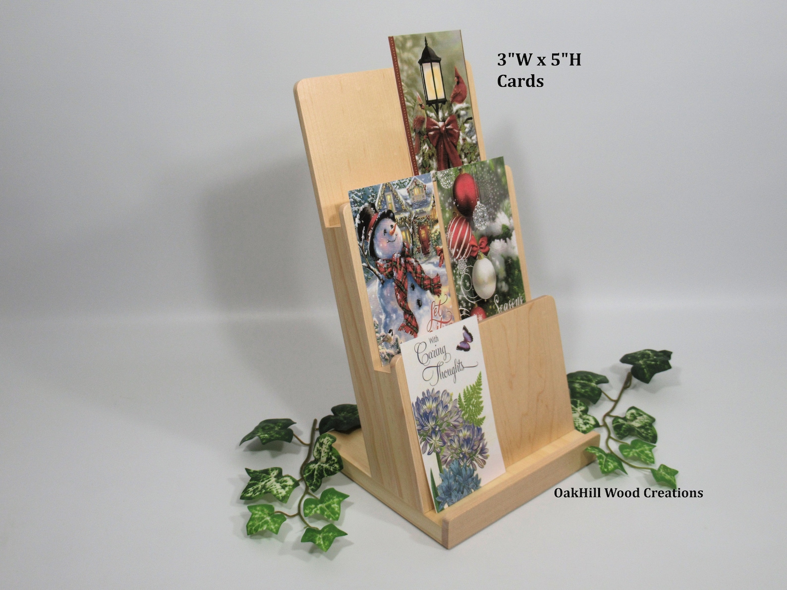 Greeting Card Stand Display Stand 3 Tier Wooden Card Etsy