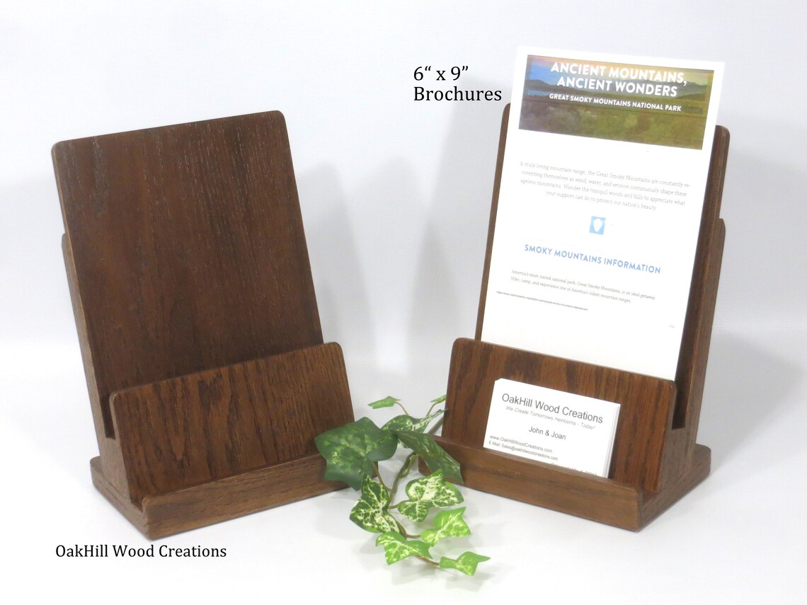 Brochure With Business Card Display Stand Realtor Display Etsy