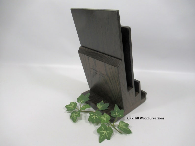 Literature with Business Card Holder, Wood Countertop Stand, Realtor Display Stand, Trade Show Display, Retail Display, Exhibition Display image 8