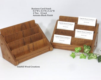 Multiple Card Holder, Desk Card Holder, Exhibition Display, Trade Show Booth, Countertop Stand, Wood Card Display, Convention Display