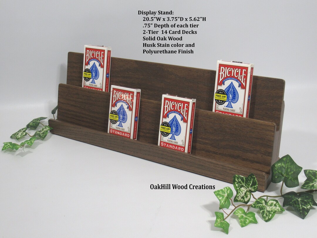 Playing Card Display Stand, Collectible Card Holder, Mancave Card Display, Playing Card