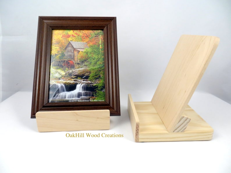 Single Matted Print Display Stand Solid Wood Art Print Etsy
