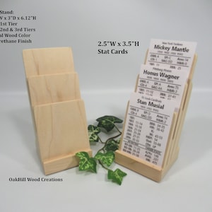 Lifetime Stat Card Display, QR Card Holder, Trade Show Display, Collectible Card Holder, Mancave Card Display - MADE to ORDER Item