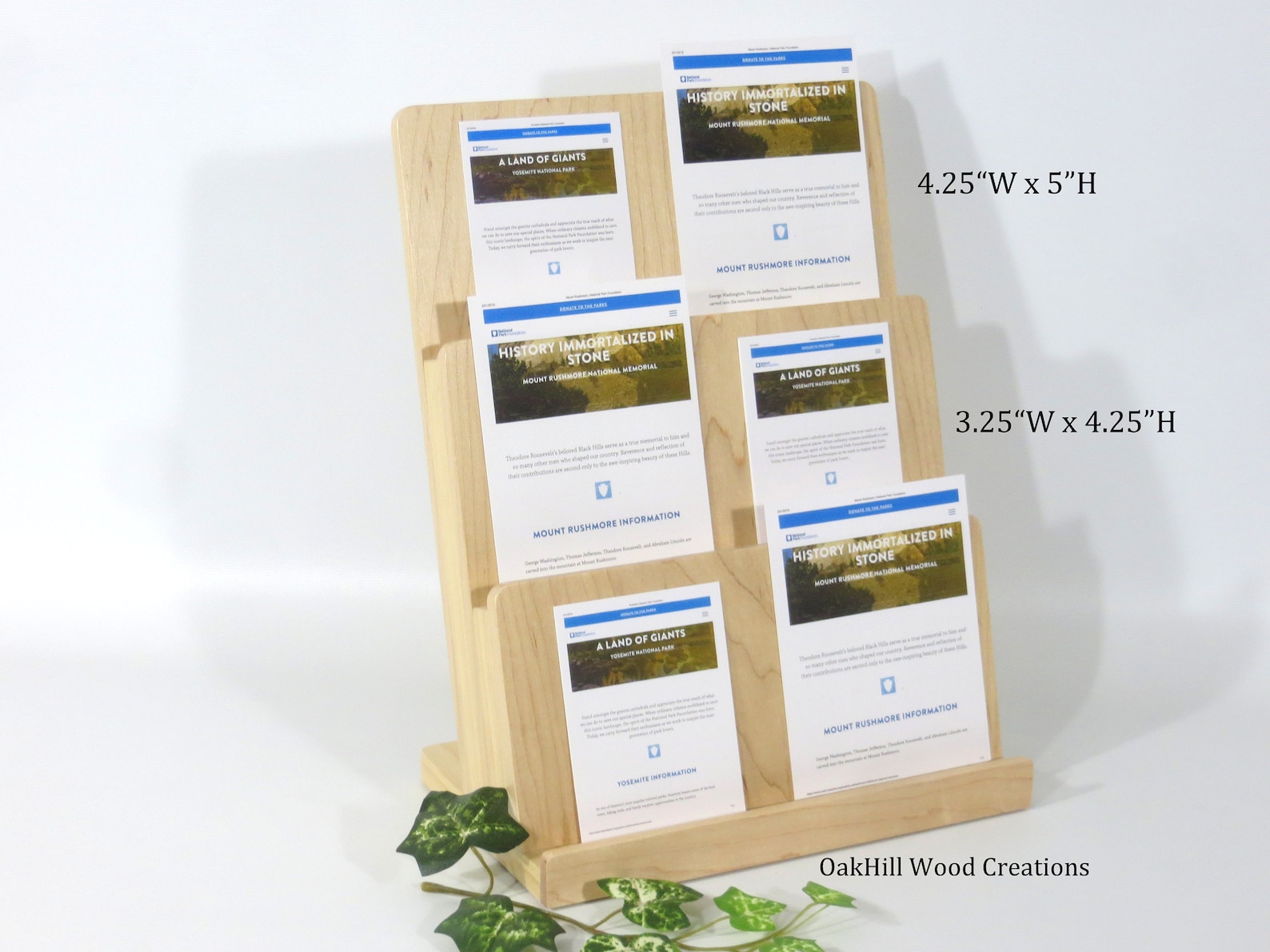 Greeting Card Stand Display Stand 3 Tier Wooden Card Etsy