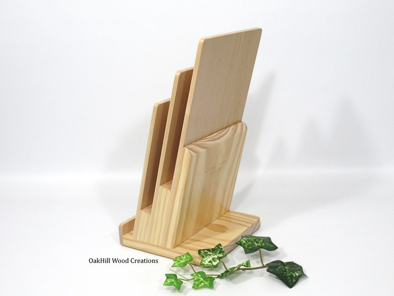 Wood Brochure Holder, Countertop Stand, Display Stand, Wooden Display ...