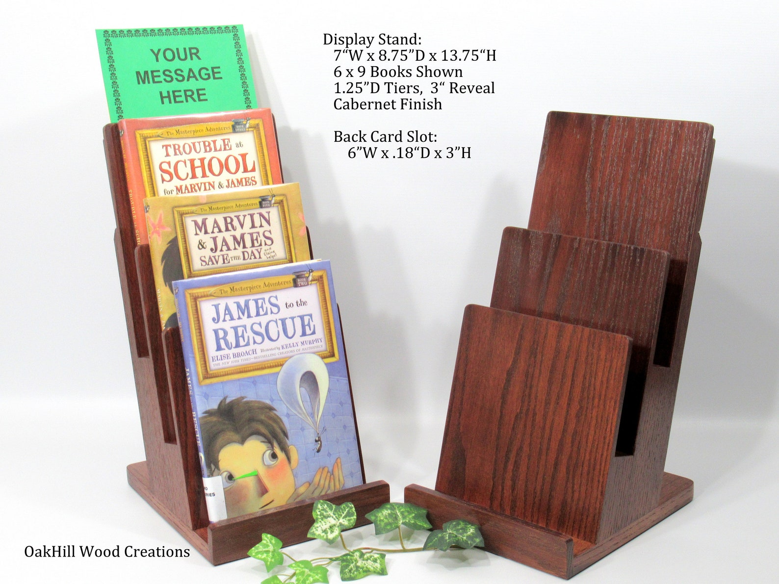 Wood Book Display Wood Book Stand Display Stand 3 Tier Etsy