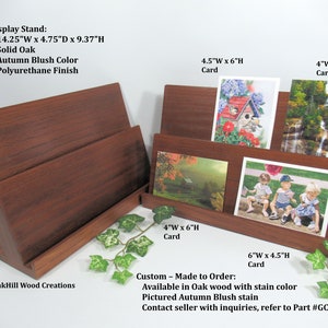 Card Display Wooden, Display Stand 2 Tier, Greeting Card Stand, Countertop Stand, Craft Fair Display, Bookshelf Display, POS Stand image 5