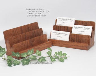 Multiple Card Holder, Wooden Card Display, Reception Desk Stand, Business Card Holder, Trade Craft Booth, Exhibition Display