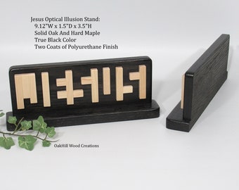 Jesus Illusion Optical Stand – Hidden Word Christian Decor, Inspirational Gift