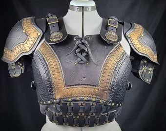 ShieldMaiden Armor | Ladies Leather Armor |  Cuirass | Corset | Pauldrons | Breastplate | Vikings Medieval Renfaire costuming