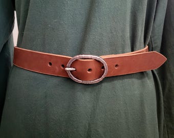 Brown Old World Buckled Belt • Wide Belt • Renfaire Medieval Elvish Cosplay Vikings
