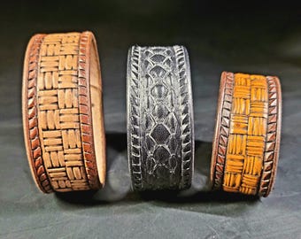 Leather snap cuff | Wristband  | Rocker Bracelet | Armband | Wrap bracelet |
