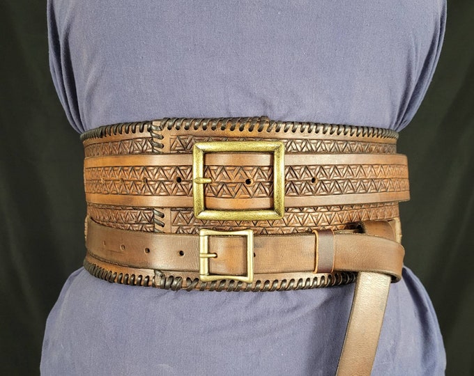 28- 29 Inch Fit One of a Kind Leather Belt | Waist Belt | Wide Utility ...