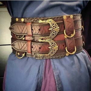 Warrior Leather Renaissance Belt | Waist Belt | Leather Utilitybelt | Wide Heavy Belt | Viking Belt | Medieval Belt
