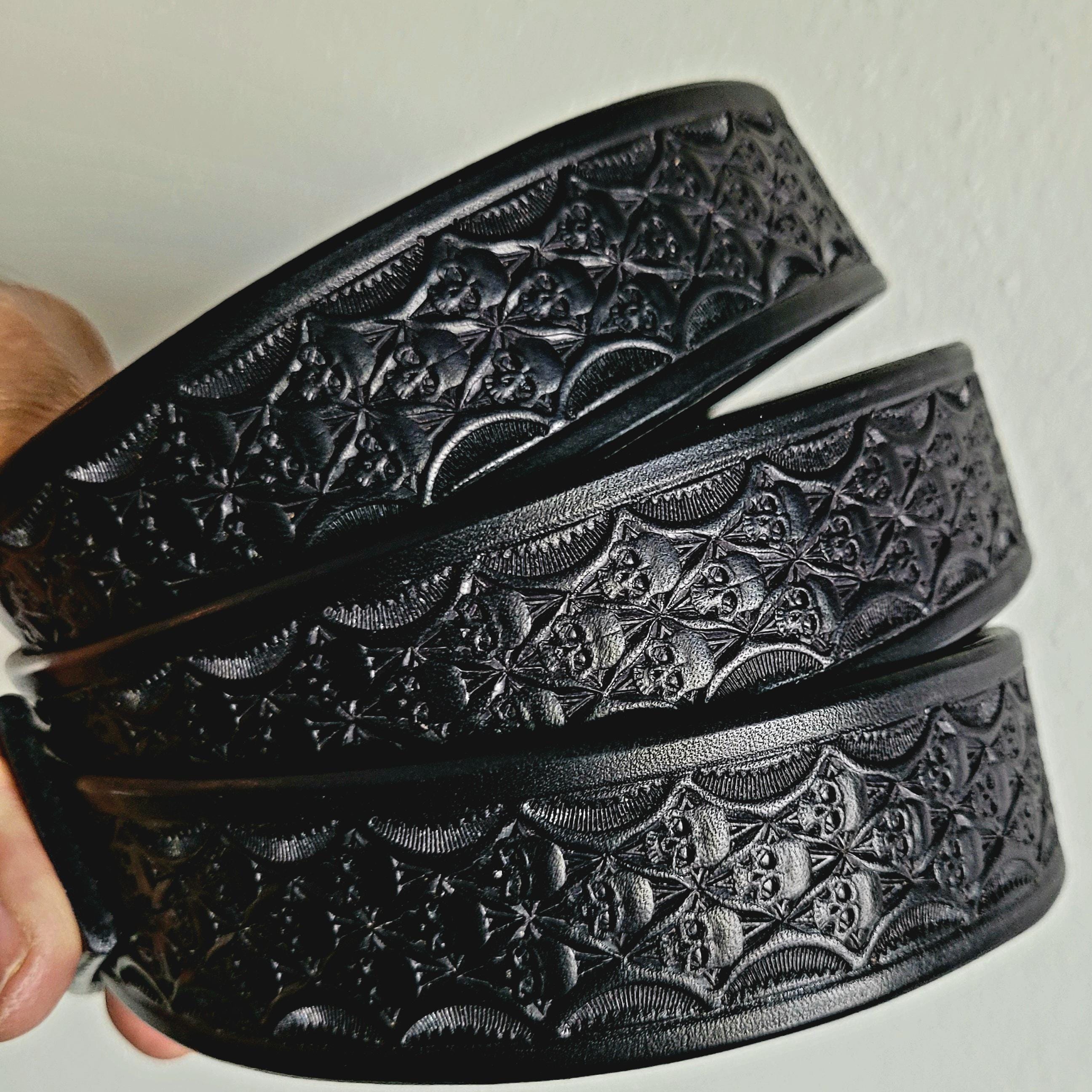 Black Leather Skulls Men display picture 3