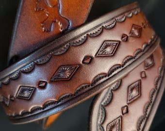 Brown Leather Belt Handmade Custom Men's and Women's