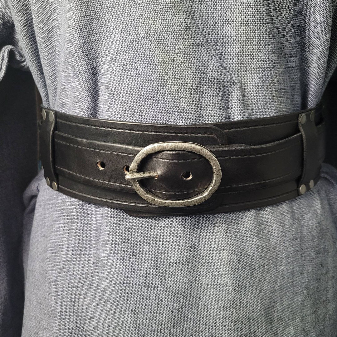 The Empire Black Leather Belt