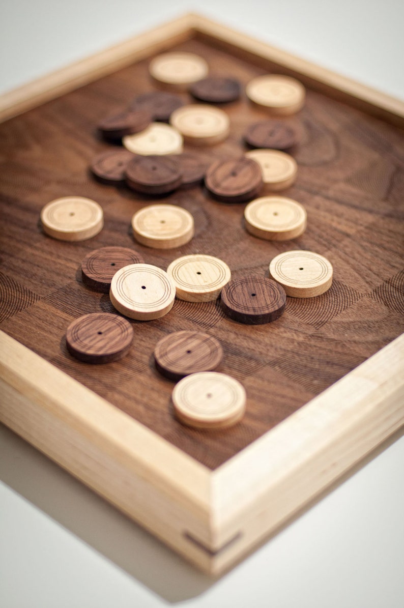 wooden checkers contemporary wooden game board game champ perfect gift for table top gamer image 5