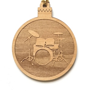 Wood Drum Set Ornament