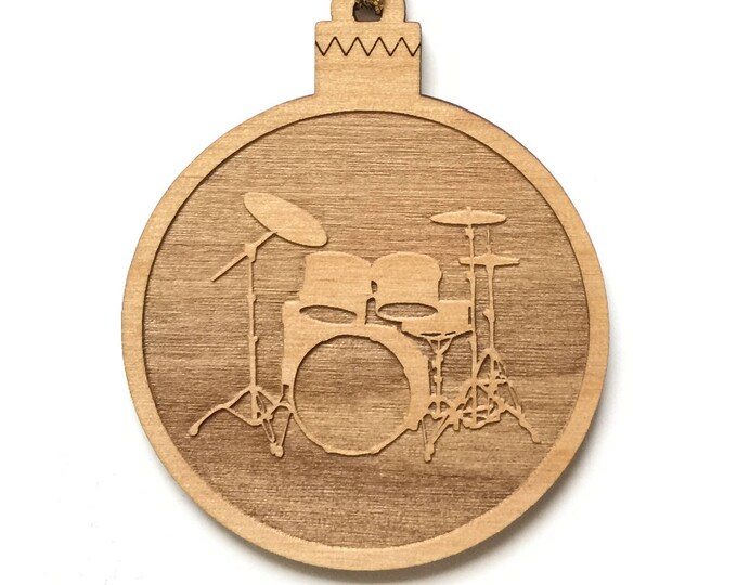 Personalized Wood Drum Set Ornament Etsy
