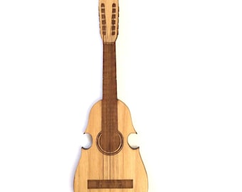 Adorno de guitarra de madera Cuatro