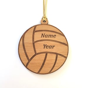 Personalized Wood Volleyball Ornament