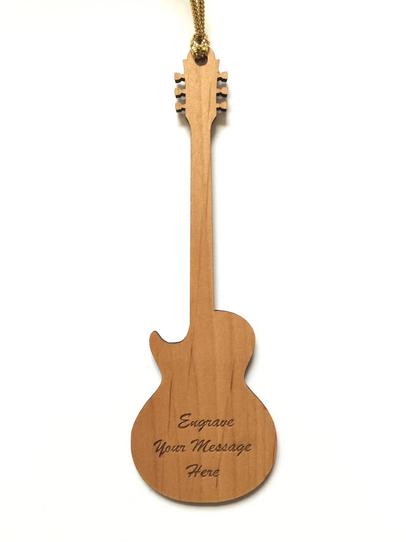 Personalized Wood Les Paul Guitar Ornament Etsy
