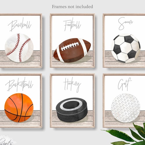 Sports Wall Art Decor for Boy Nursery Bedroom Sports Art Etsy