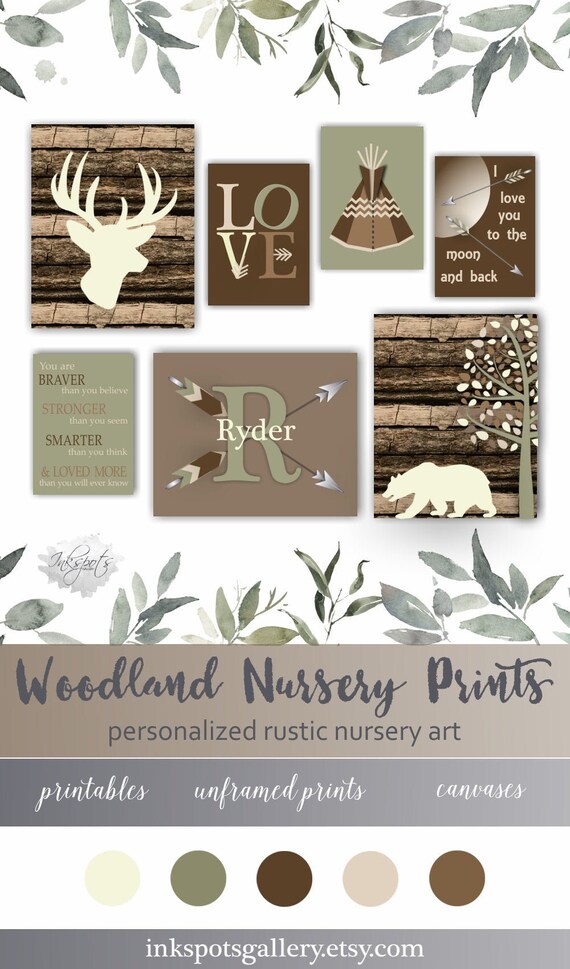 Rustic Woodland Nursery Decor Boy Baby Deer Nursery You Are Etsy