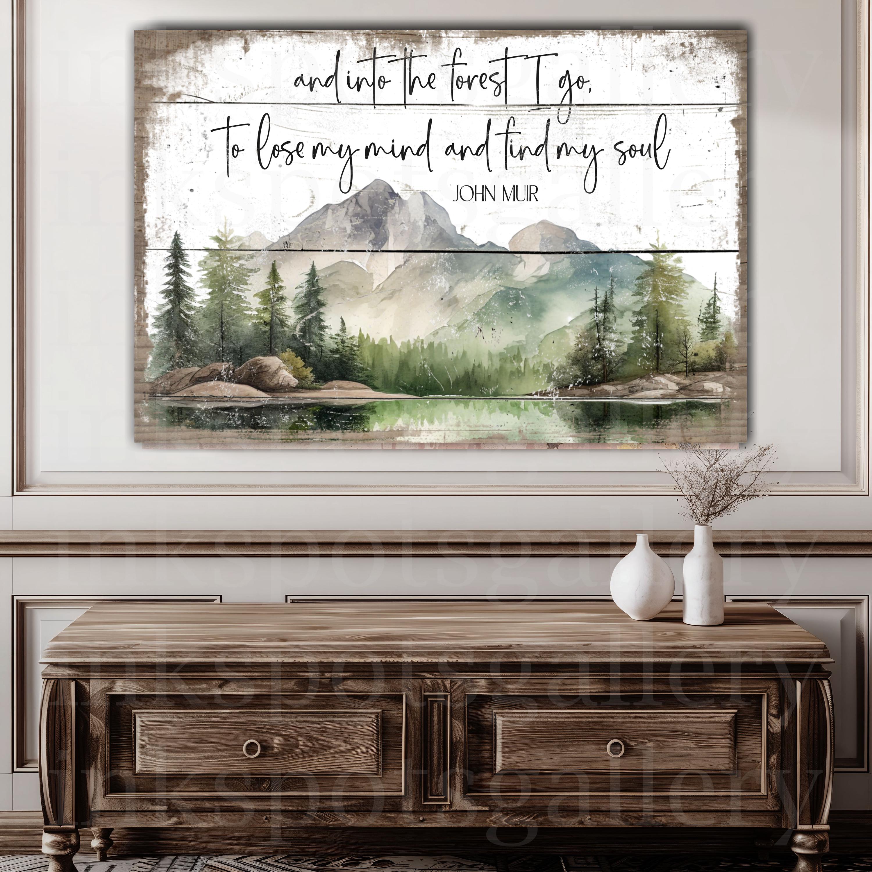 John Muir Forest Quote Wall Art - Nature Scene Print for Teacher ...