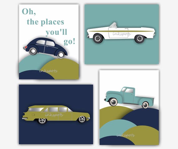 vintage car decor for nursery