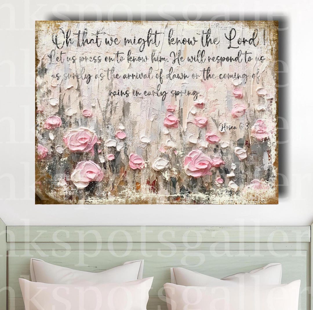 Rustic Scripture Paintings Rustic Scripture Canvas Art: Rose Garden Christian Gift - Etsy