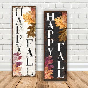 Fall Welcome Sign Personalised Modern Farmhouse Decor Large Custom Canvas Distressed Rustic Farmhouse Sign Autumn Fall Themed Decor - FL06