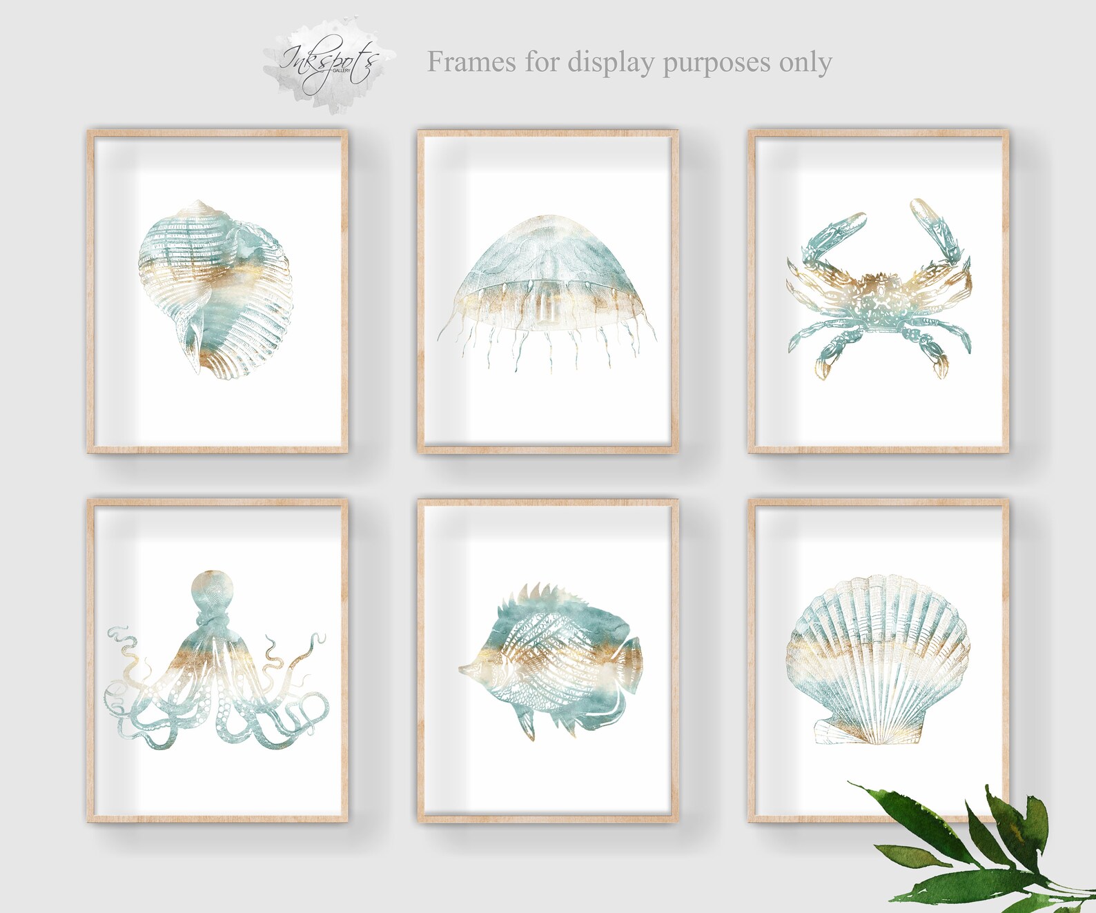 Modern Coastal Decor Coastal Artwork Set of 6 Printable Wall - Etsy